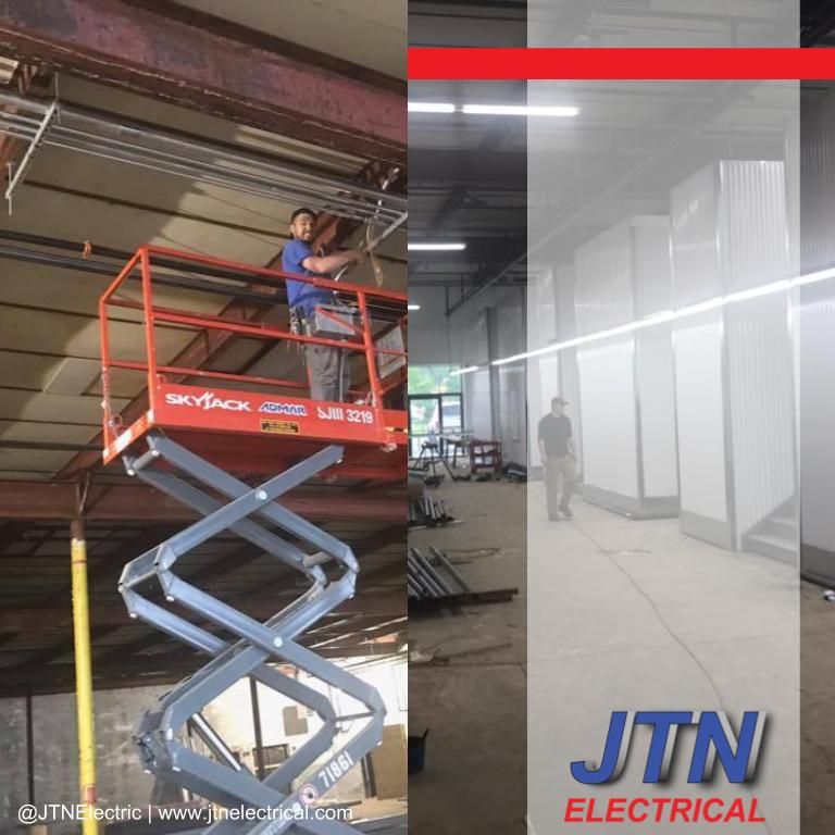JTNelectric's tweet photo. Progression pictures of a job in #PittsfieldMA remodeling a 120,000 square foot building by @JTNelectric - https://t.co/z1Rmeq1MKO https://t.co/r3iZugtCXv