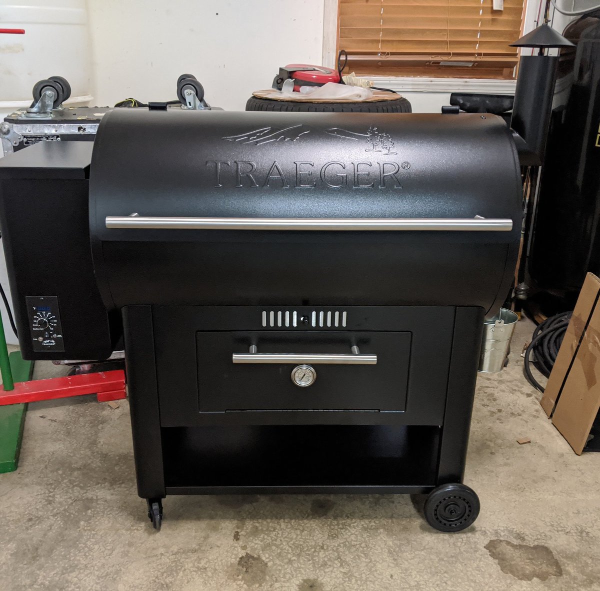 This happened yesterday. I've been lamenting the need to rebuild my Weber grill for a while. It was on sale at Costco for what I thought was a pretty good deal so I decided to bite the bullet and get it. Looking forward to the maiden voyage shortly! <a href="/TraegerGrills/">Traeger Grills</a> #UppingMyGame