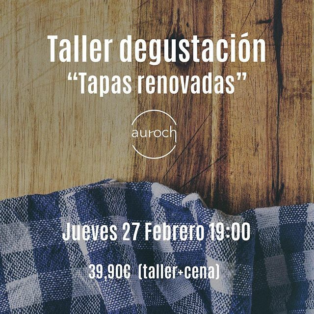Volvemos a la carga con otro taller con cena incluida. ¿Te apetece cocinar en nuestro restaurante, aprender algunas técnicas profesionales, y disfrutar cenando y pasando un buen rato? 
Puedes reservar una de las 16 plazas para el jueves 27 de febrero. 
C… ift.tt/2SUeJOq