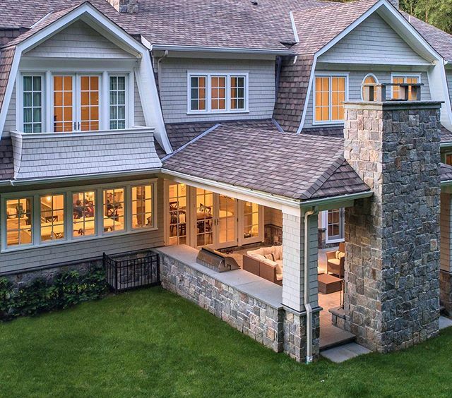 Architects_LLC's tweet photo. From the backyard, one can enjoy the 2nd floor bedroom balcony or the 1st floor rear covered veranda with outdoor fireplace,  in this Hampton style home designed by @jordan_rosenberg_architect  and built by @parkhilldevelopment https://t.co/QKhvn4y9cD https://t.co/KxkszEuRW5