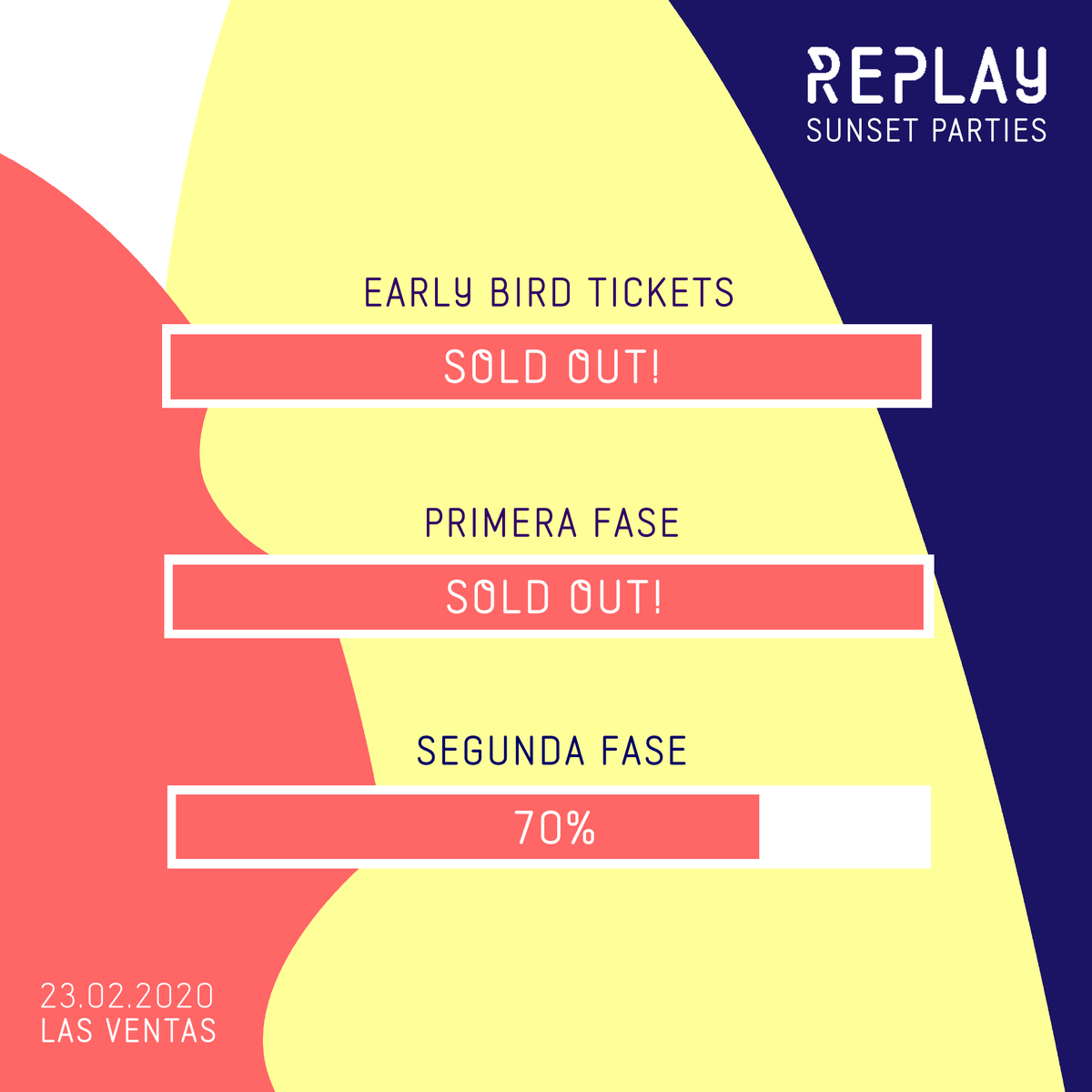 ⚡⚡ ¡¡¡¡¡Entrada anticipadas a punto de agotarse!!!! ⚡⚡
 🔥COMPRA YA AQUÍ: bit.ly/replayamepalmt…