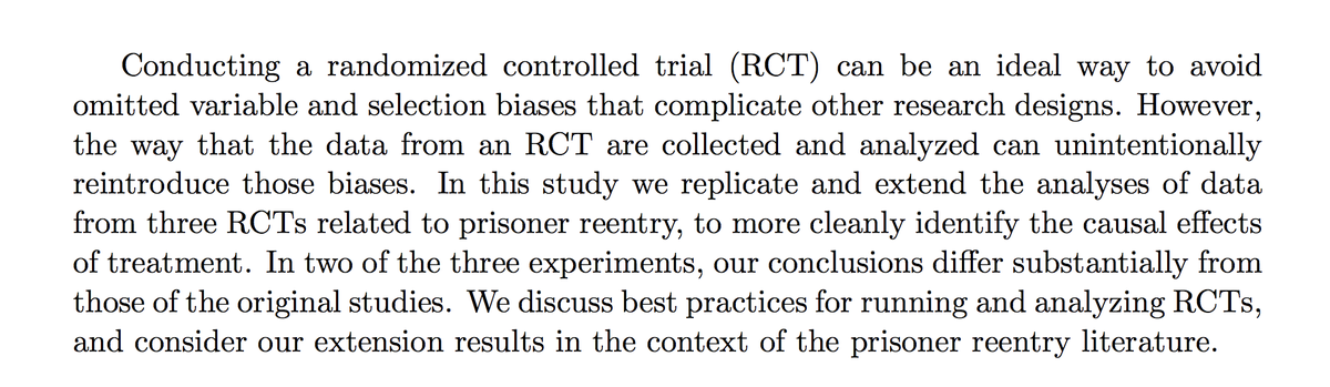 jenniferdoleac's tweet photo. Just accepted at the International Review of Law &amp; Econ (part of a special replication issue): "Which prisoner reentry programs work? Replicating and extending analyses of three RCTs" (w @chelsea_econ, @1DavePritchard, &amp; @ar8roberts)

https://t.co/1EfMNFSWUg https://t.co/BjQJpbRmdq