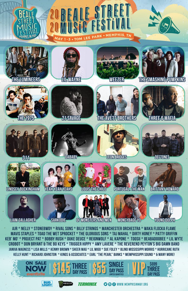 Beale Street Music Festival 2020 lineup