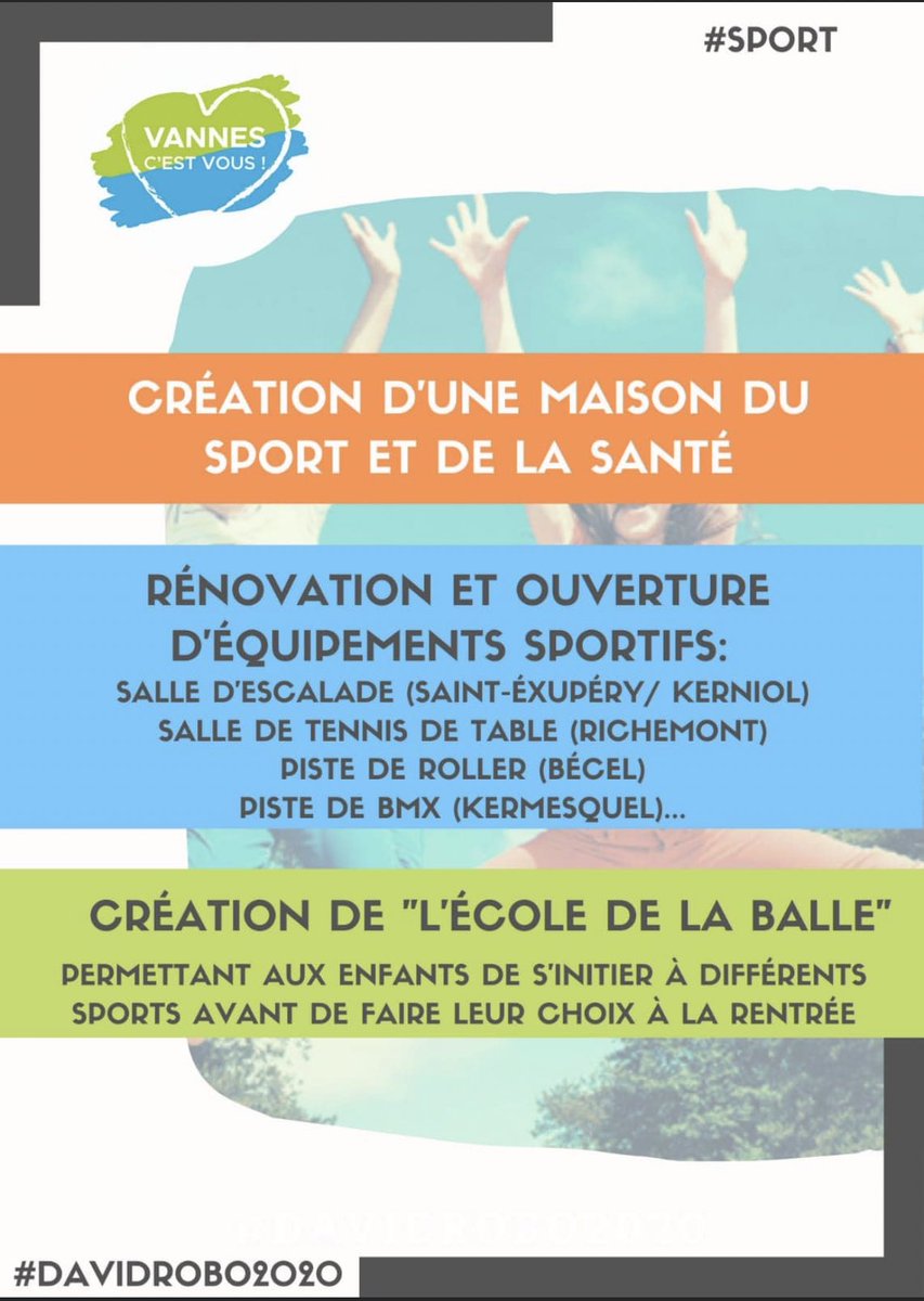 altvannes's tweet image. Parce que Vannes c’est vous!🟢🔵
—&amp;gt; création d’une maison sport-santé🤾🏼‍♀️🩺
—&amp;gt; rénovation et ouverture d’ équipements sportifs. 🥅
—&amp;gt;création de l’école de la balle🏐 
#lesjeunesavecdavidrobo
#davidrobo2020 @DavidRobo56 @mahe_patrick @cpenhouet @Hortense1 @FLeGuerneve @ALehenanff