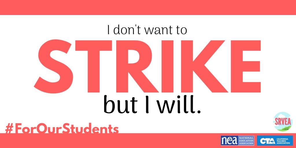 Hey SRVEA! 

Solidarity #ForOurStudents !

Tues 2/18

SRVEA Action 7:15 am -- DVHS 

What: SRVEA Solidarity March

Where: DVHS Parking Lot--Pick up SRVEA Signs

Details:  March to Bollinger Canyon--Chant, sign wave on 4 corners. Back to DVHS @ 7:45 to sign-in for PD
#redfored