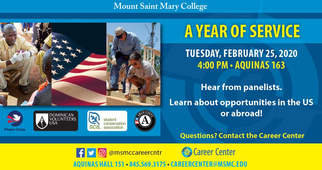 msmccareercntr's tweet image. Join us on February 25 at 4pm and learn more about service opportunities in the US or abroad! #msmcny #HireAKnight