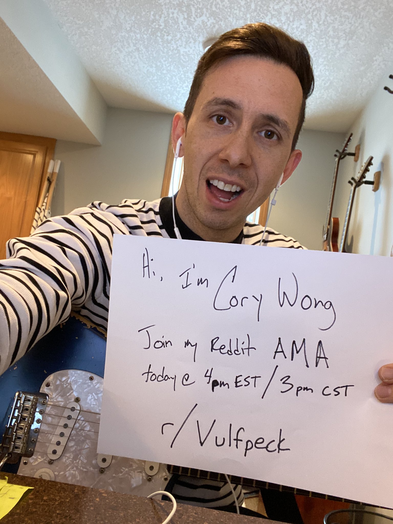 Cory Wong on Twitter "REDDIT AMA starting at 4pm EST/ 3pm central. let