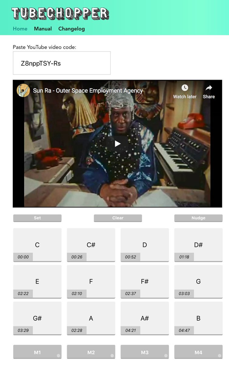 reaktorplayer's tweet photo. TubeChopper : https://t.co/tCPPSkjlwT Allows you to play YouTube like a sampler. You can add cue points and play/sequence them from a hardware MIDI controller. https://t.co/6uP26NhEYw