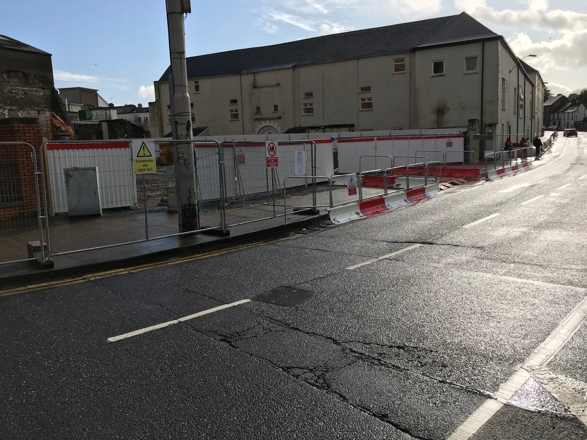 Clancy_Drangan's tweet photo. @corkbeo @GardaTraffic Note footpath is now closed –  we politely ask that the public obey the signs and the diversion in place and once again we apologise for any inconvenience caused https://t.co/5GW0j5Mw8c