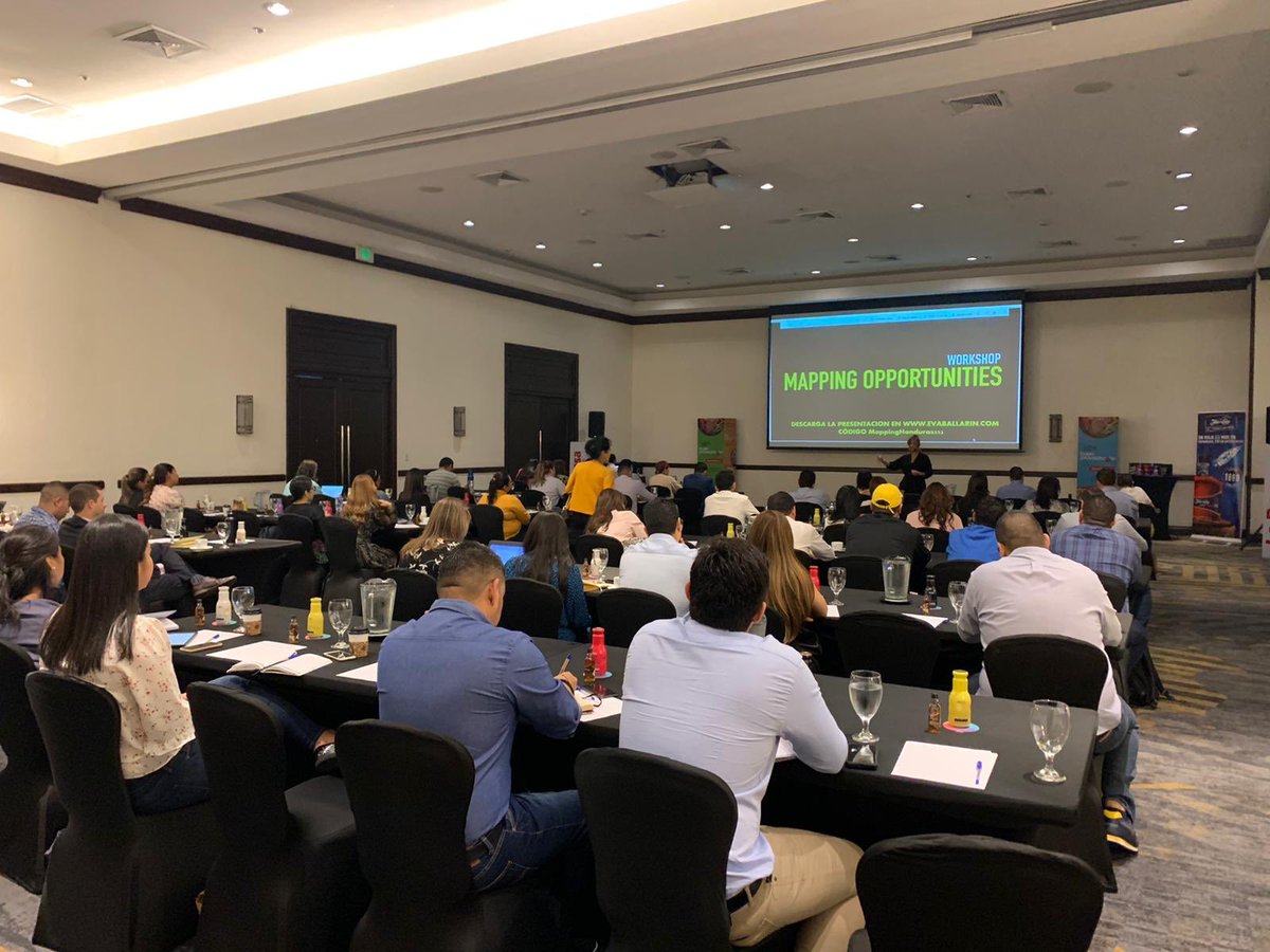 evaballarin's tweet photo. 🕝 14:30 Hora Local - 🕘 21:30 CET

Esta semana me encuentras en #Honduras, impartiendo mi workshop #MappingOpportunities a empresarios hosteleros hondureños. Gracias a #BronteConnection,  @BancoFicohsaHN y partners por apostar por la profesionalización del sector #Horeca #Latam https://t.co/uPbwOikGXi
