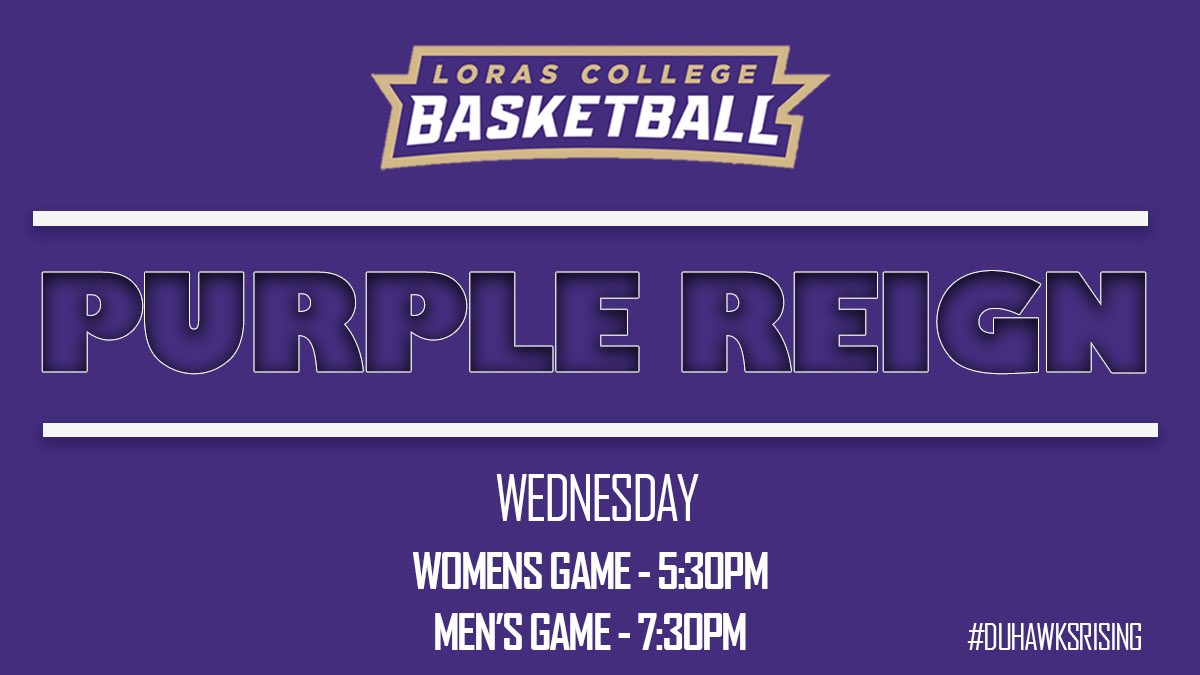 DuhawkMBB's tweet photo. 🟣🟪 𝓟𝓾𝓻𝓹𝓵𝓮 𝓡𝓮𝓲𝓰𝓷 🟪🟣

WEDNESDAY = WEAR PURPLE

⏰ - 5:30pm &amp; 7:30pm
📍 - AWC

#duhawksrising https://t.co/tF9ehPkHI2