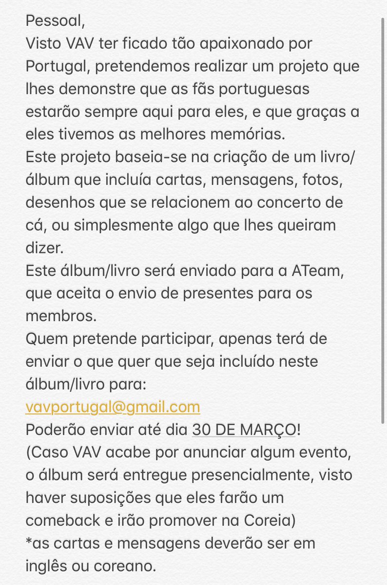 VavPortugal's tweet photo. Participem 💙💛 https://t.co/SEdZRN1hzg