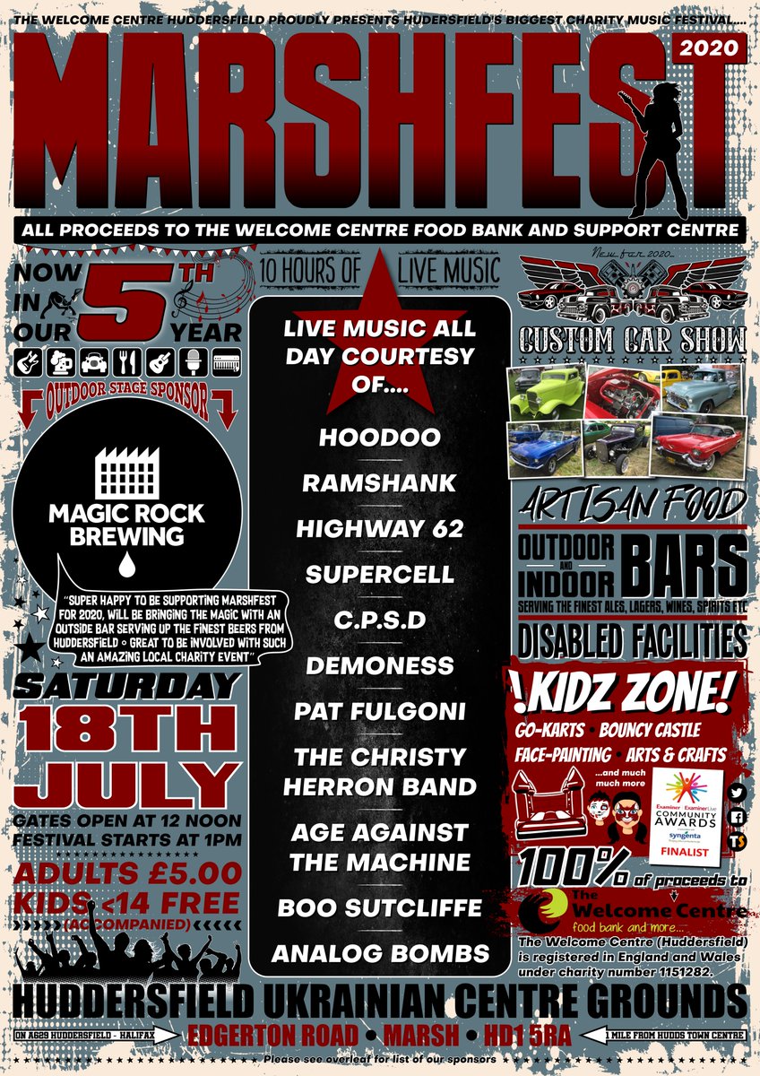What a show we have for you for 2020.... @HuddersExplorer <a href="/Huddersfield4U/">Huddersfield</a> <a href="/cr8tivekirklees/">Creative Kirklees</a> <a href="/KirkleesEvents/">KirkleesEvents</a> <a href="/HuddersfieldBiz/">#HuddersfieldHour</a> <a href="/TheBeaconHx/">The Beacon Halifax</a> <a href="/HalifaxEventsWY/">Halifax Events WY</a> <a href="/BatleySmile/">BatleySmile</a> <a href="/Batleywhatson/">#Batley Whats On</a> <a href="/BatleyFoodBank/">Batley Food Bank</a> <a href="/SlaithwaiteHour/">#SlaithwaiteHour</a> #Summer2020 #Huddersfield 
ALL proceeds to <a href="/Welcome_Hudds/">The Welcome Centre</a>