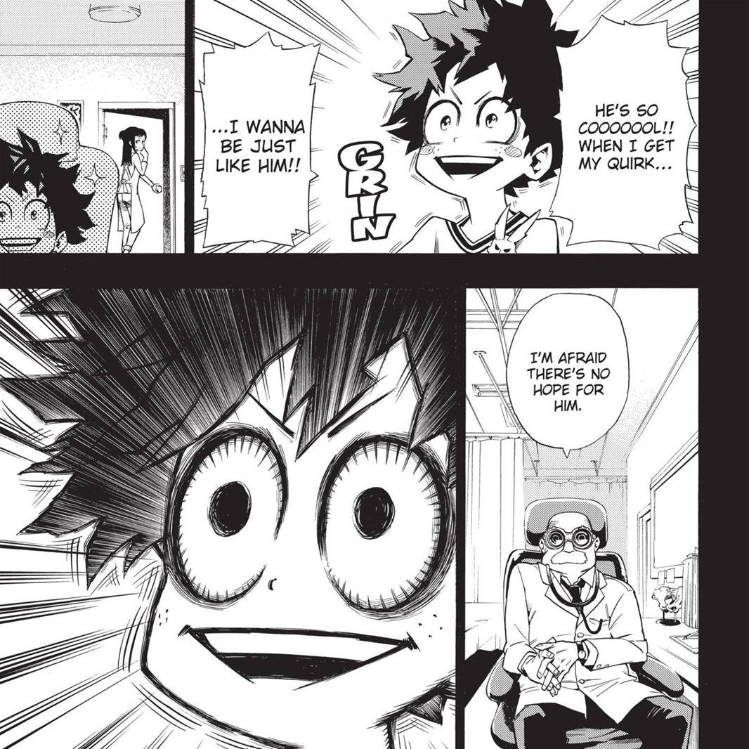 In the manga it's hard to tell if Izuku's mom is happy or worried for him, though if you pay real close attention to her face in the panel you can probably discern it for yourself. The anime makes it a lot clearer.