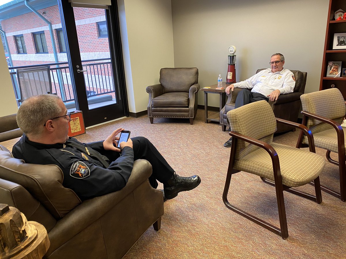 TwpPolice's tweet photo. Check out @wxyzdetroit tonight for an exclusive interview with Police Chief Langmeyer and Fire Chief Morin from the Bloomfield Township Fire Department. The Chiefs will discuss the state of the departments. #BestPD #BestFD #GetTheFacts https://t.co/xjvNRGmRFD