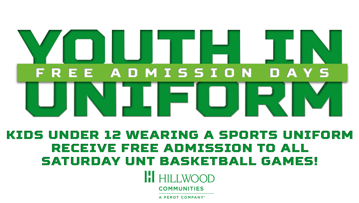 MeanGreenSports's tweet photo. This Saturday!  February 22 at @MeanGreenMBB &amp; @MeanGreenWBB!

🏀 UNT Men's Basketball vs. Louisiana Tech at 3 pm
🏀 UNT Women's Basketball vs. UTSA at 7 pm
📅 Saturday, February 22
🏟️ Super Pit

Free Admission to both games for Youth in Uniform! https://t.co/qIiZDKBedB