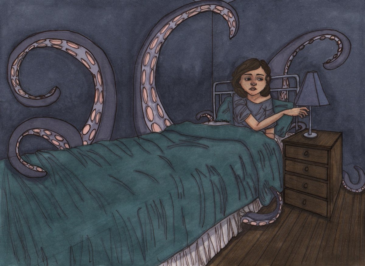 Kiwi_Foster's tweet photo. Terrible Dreams... terrible things. 
Hello, my darling Void! I thought it would be really fun to draw something inspired by of one @TOTPband songs. Click the link for more art, and to read the full post!! 
https://t.co/gJewAUrCXD

@davidTOTP @samtotp @jaketotp #music #totp https://t.co/OIaxahYbKt