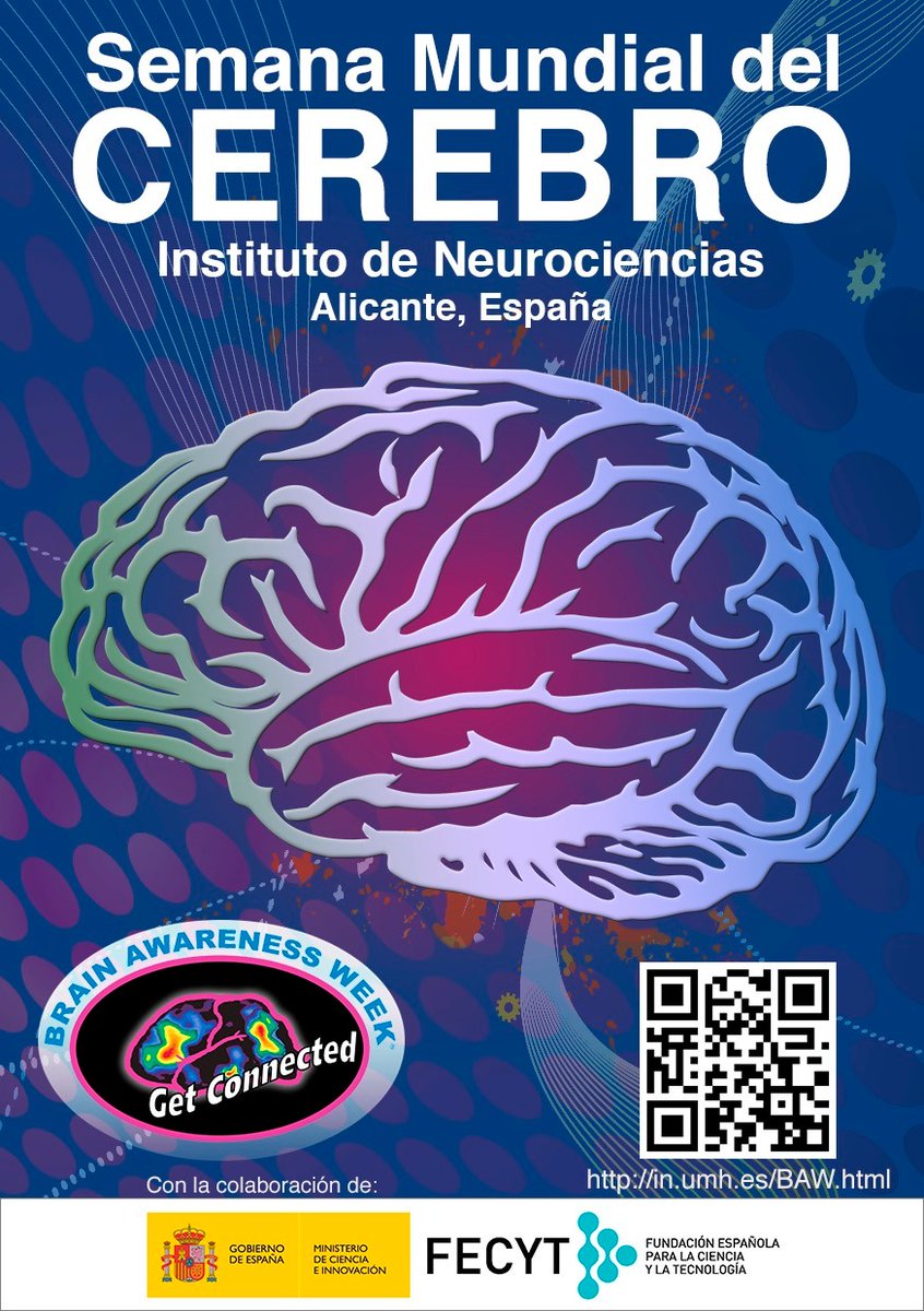 Ven al evento de #ciencia más divertido del año, en el que el protagonista eres tú.

Tus redes neuronales, tus sentidos, tu anatomía, tu genética, tu inteligencia...
#SemanadelCerebro en #Alicante

del 9 al 13 de marzo en el <a href="/NeuroAlc/">Instituto de Neurociencias UMH-CSIC</a>