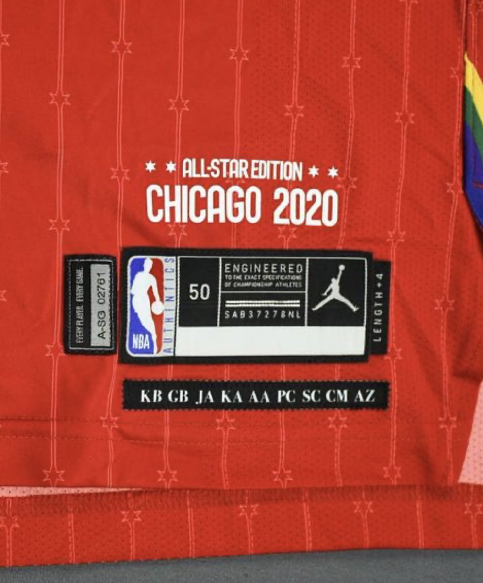 NBA's tweet photo. To honor the life and legacy of Kobe Bryant and his daughter Gianna, the NBA and NBPA will donate all proceeds from the auction of game-worn Jordan Brand #NBAAllStar jerseys to the Mamba on Three Fund and the Mamba &amp; Mambacita Sports Foundation. https://t.co/hQLohncK5z