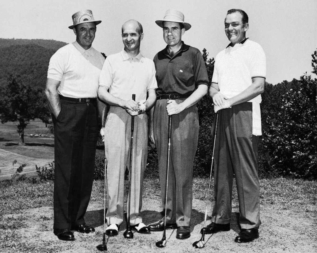 Did you know? Richard Nixon the 37th President of the United States broke 100 for the first time on The Old White with Sam Snead while vacationing <a href="/The_Greenbrier/">The Greenbrier</a> in 1957. #PresidentsDay