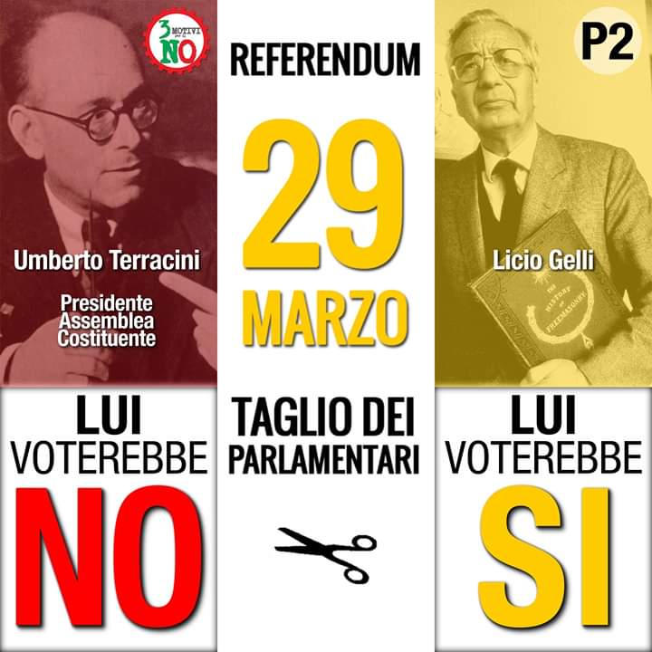 DestroyUnion's tweet photo. #RT @italiasovrana: RT @lorenzdonofrio: A VOI LA SCELTA
"...in effetti, quando si vuole diminuire l'importanza di un organo rappresentativo s'incomincia sempre col limitarne il numero dei componenti..."
Umberto Terracini (Presidente Costituente)
#29ma… https://t.co/6nhJMnCA1l https://t.co/mWCYdlH4TL