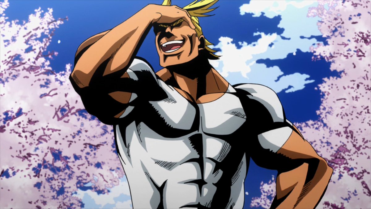 All Might in front of cherry blossoms is such a good look~ 