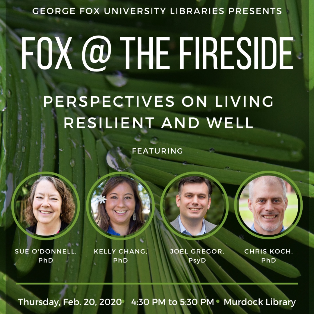 Can you build resilience? What does the research say about humanity's ability to adapt and grow in the midst of stress? Join us at Fox @ the Fireside, Thursday 4:30-5:30 pm as GFU Psychology Faculty share about living resilient &amp; well! #foxfireside ow.ly/KH4Z50yoJPk