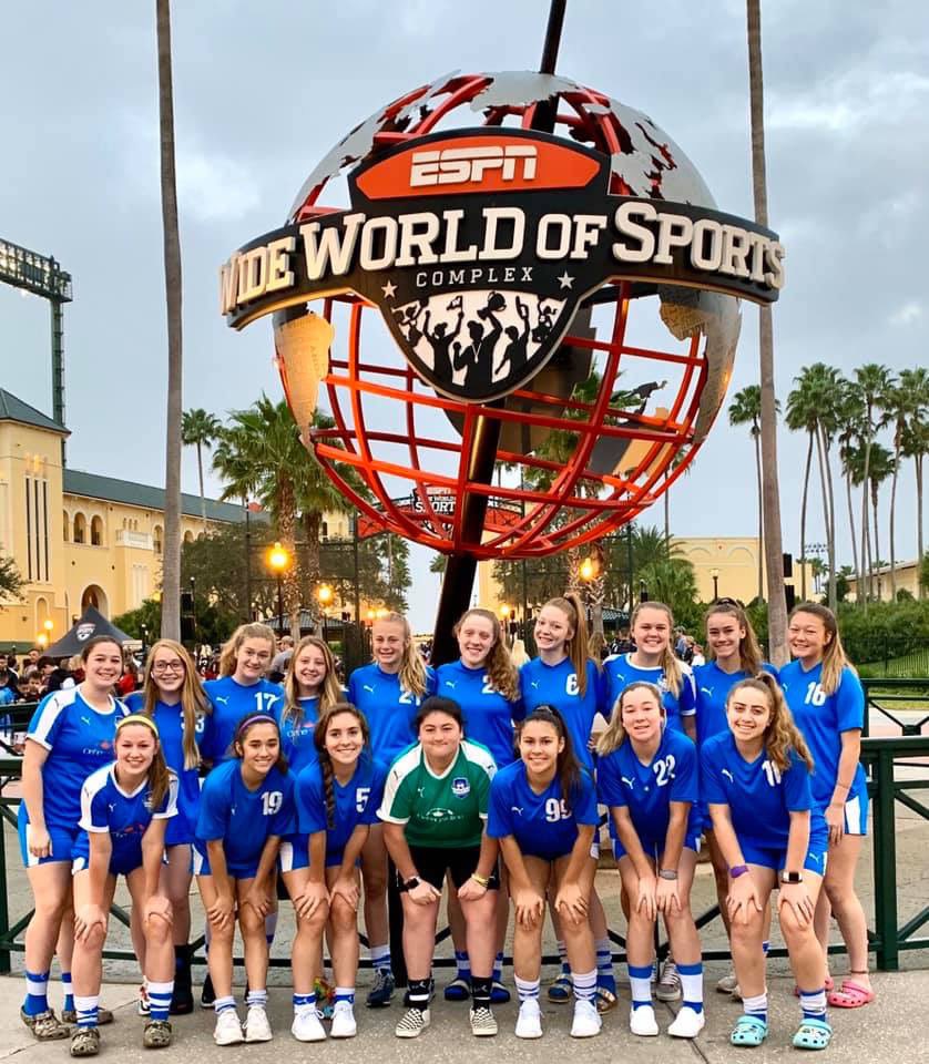ReaganOKeeper's tweet photo. Disney Presidents Day Tournament Champs on our first time here!  Thanks for having us! Well deserved ladies!@CSA_Soccer  @CSAGKProgram @03CSAKing https://t.co/bmKSSkzVp2