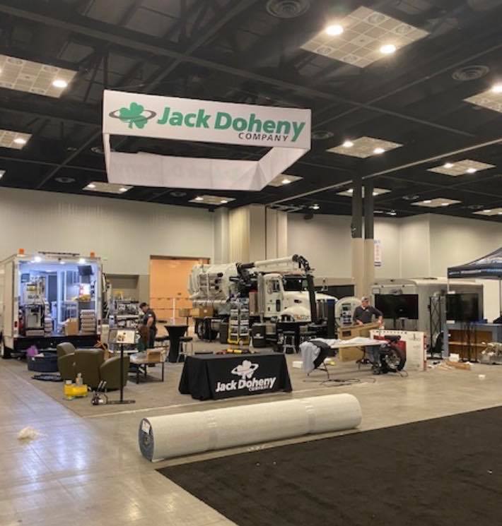 jdc_team's tweet photo. Made it to Indianapolis and we are almost finished setting up for #WWETT2020! Swing by booth 5759 this week to experience first-hand what our #DohenyKnowHow can do for you. #JacksGotYourBack https://t.co/pcYhKW0Ss2