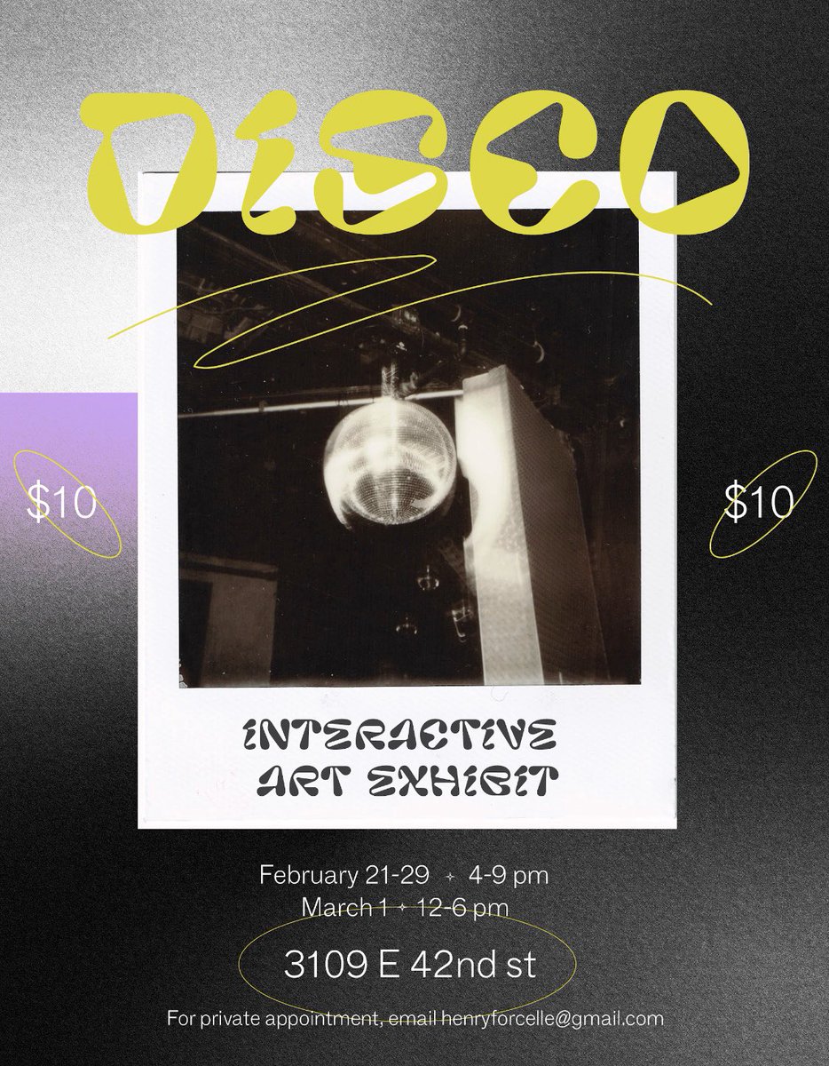 henryforcelle's tweet photo. My next art show Disco starts this Friday. https://t.co/9YOuAZF5cs