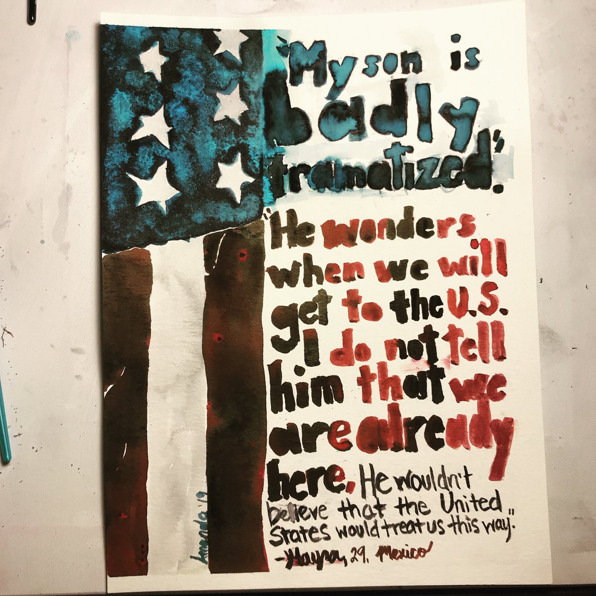 Day 20: “My son is badly traumatized...He wonders when we will get to the United States. I do not tell him that we are already here. He wouldn’t believe that the United States would treat us this way.”Full story:  https://nomorekidsincages.wordpress.com/2019/10/04/day-20-august-7-2019/FB: https://www.facebook.com/nomorekidsincages/photos/a.109074520473670/109253117122477/?type=3&theater