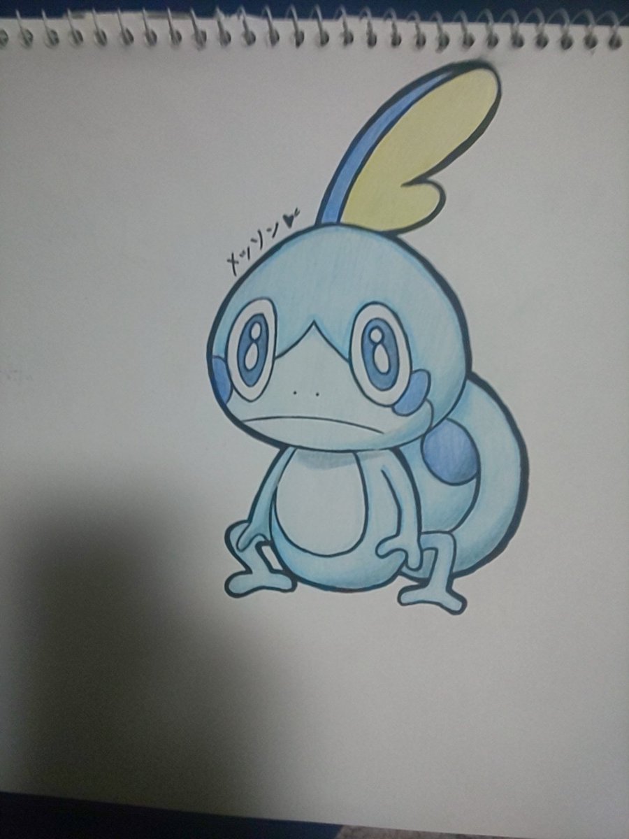 らむ ポケモン描きました メッソン イラスト ポケモン 落書き 可愛い 色鉛筆 絵 メッソン