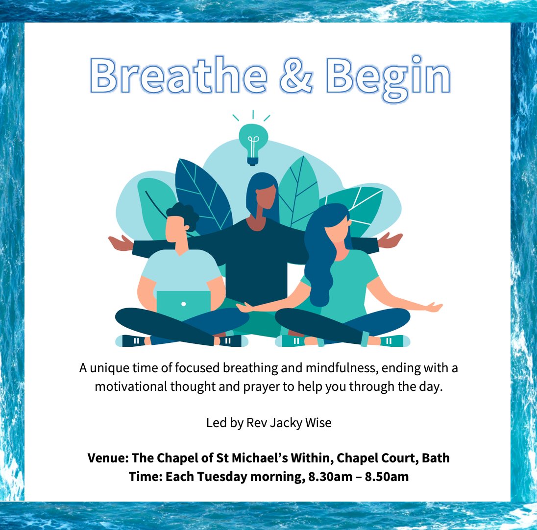 jackyjwise's tweet photo. Starting tomorrow, a time of stillness to set you up for the day ⁦@Bath #breathe https://t.co/b5FA4voFcm