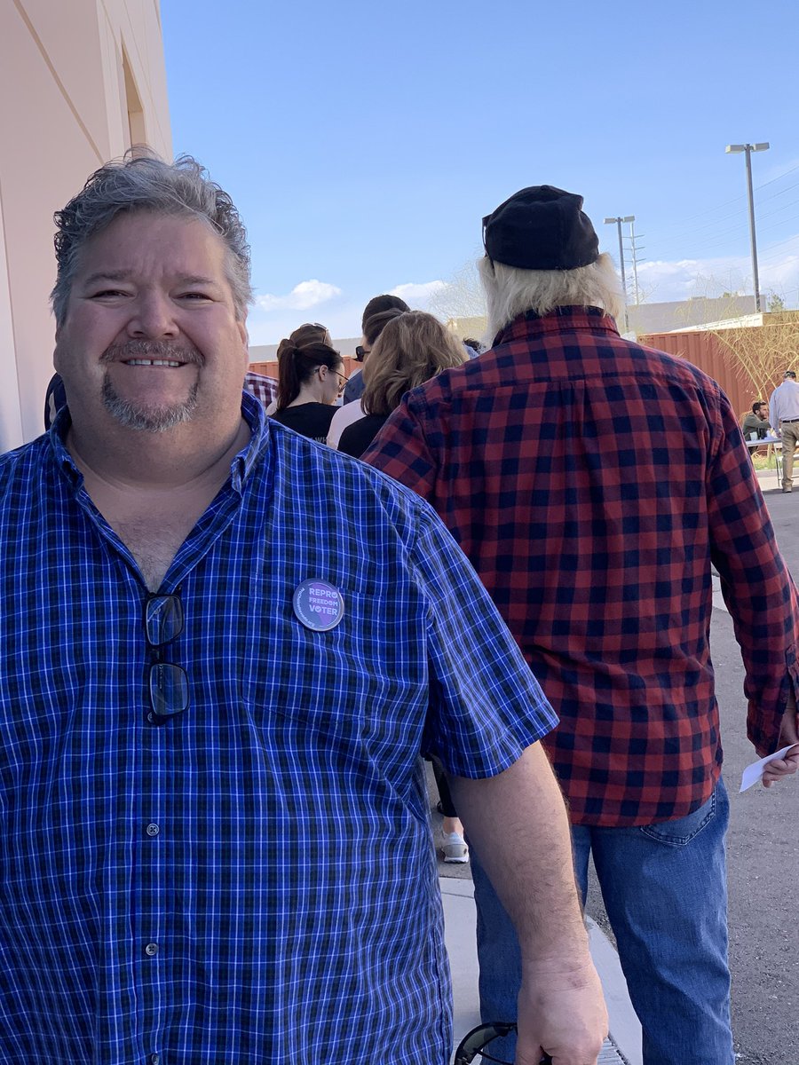 richcarrillo7's tweet photo. #PresidentsDay seemed an appropriate day to #voteearly for the NV #DemCaucus! So I did while making sure my @NARALNV #reprorights button was on display. If you haven’t voted yet, there’s still time today or tomorrow or on Caucus Day, Feb. 22! https://t.co/0blPjGqGrp