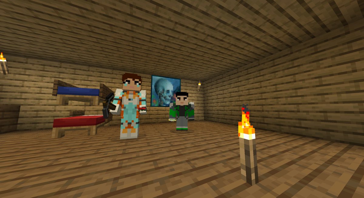 ChrisOrMiss's tweet photo. Chris and Lilly: A Minecraft Story Pt 1
We met a lot of zombies, llamas and horses. 
Also, check out the skins, gotta rep #SWResistance https://t.co/pcyXeqVWjO
