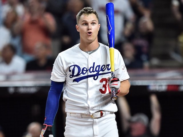 DodgersTailgate's tweet image. During a media scrum around Cody Bellinger following up on his comments on the Astros, Joc Pederson, who was close by, made his feelings quite clear... saying, 

“Cody Bellinger’s the real f**king MVP, b*tches”