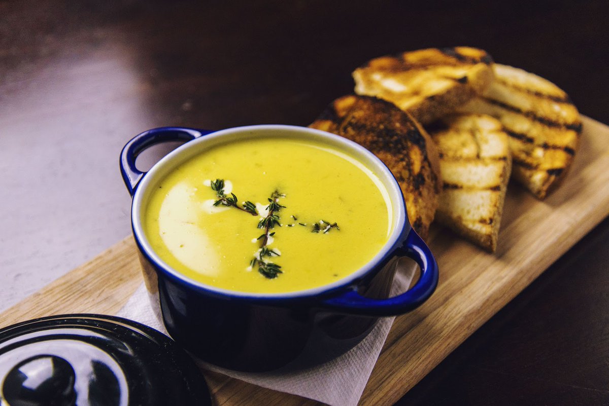 Our Seasonal Daily Soup is a winter-pick-me-up. Stay cozy with us this evening!
