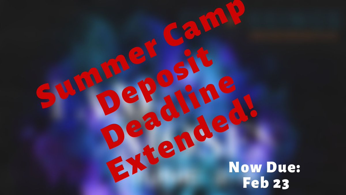 firstmjstudents's tweet photo. Summer Camp is June 2-6th. Save your spot -- $100 deposits are due THIS Sunday - February 23rd! https://t.co/FL09W7nw47