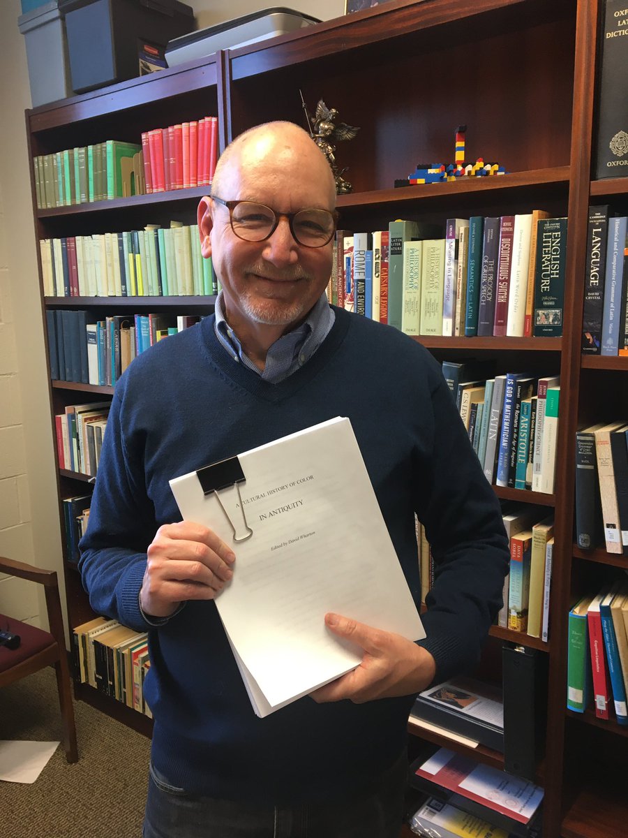A great way to start the week! Dr. Dave Wharton submitted the completed manuscript for his new edited volume “A Cultural History of Color in Antiquity” today! 🥳 <a href="/UNCG_CAS/">UNCG College of Arts & Sciences</a> <a href="/UNCGResearch/">UNCG Research</a>