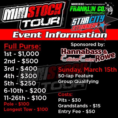 ministocktour's tweet photo. Full purse for the season opener at Franklin County Speedway announced. Read here>>>https://t.co/hvHAYjxKxM https://t.co/m1s9XZivW5