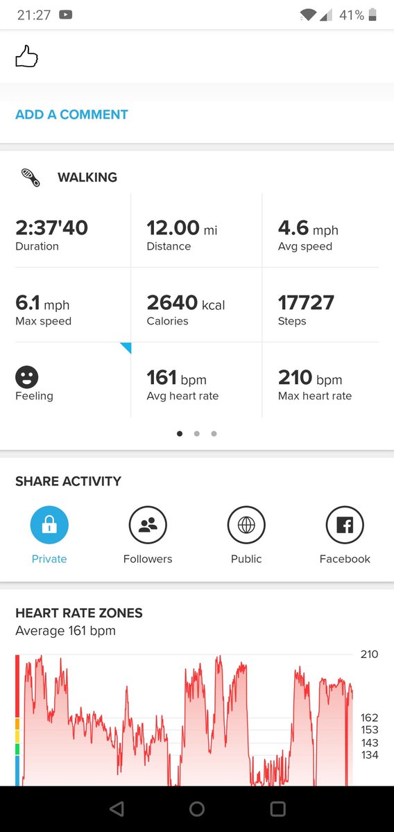 mgiles316's tweet photo. A nice #12miles for a #monday I felt great legs felt good not a bad time I don't think makes me happy walking #happiness #herbalifenutrition #herbalife #keepingfit #suunto9 #suunto #asicsquantum360 #asics #feelinggood #feet https://t.co/yjInksAnfH