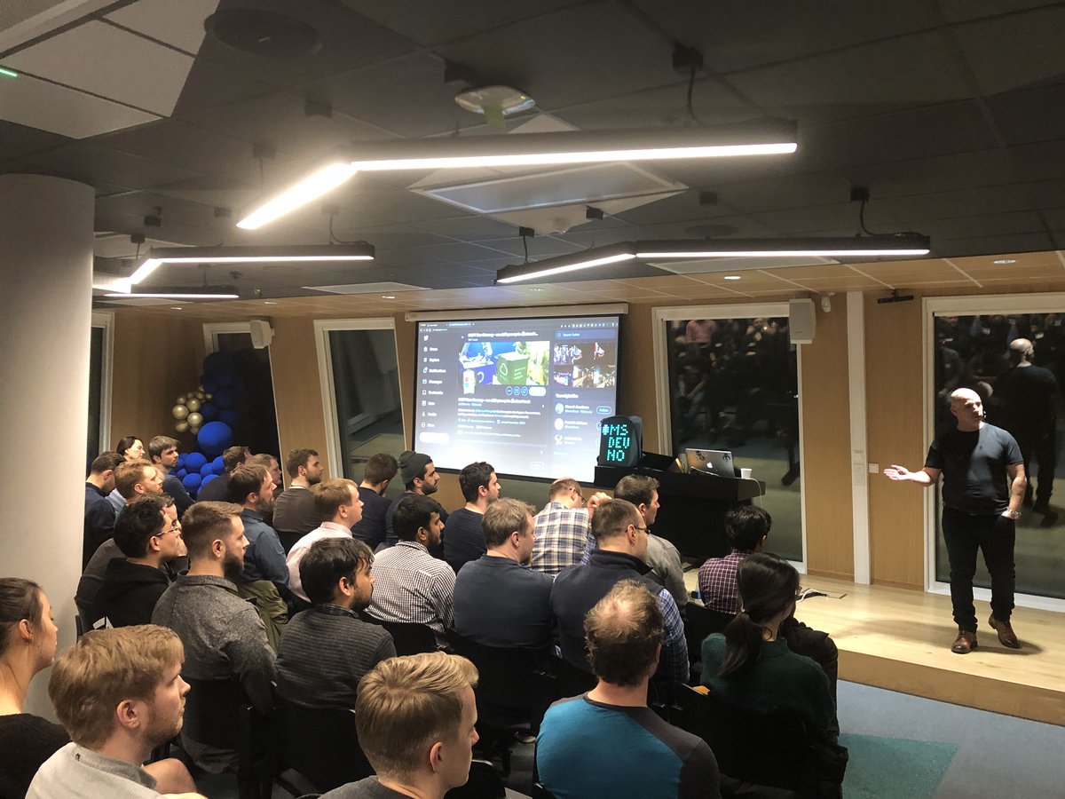 It was a great pleasure to meet 150 developers from multiple local frontend meetups - <a href="/VueJsOslo/">VueJs Oslo</a> <a href="/AngularOslo/">Angular Oslo</a> <a href="/reactjsnorway/">ReactJS Norway</a> <a href="/framsia/">framsia</a> - at the event hosted by <a href="/MicrosoftNorge/">Microsoft Norge</a> with a special guest - <a href="/John_Papa/">John Papa</a>. How to build a proper API? Which framework to choose? Now we know!