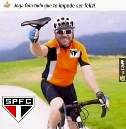 chorastefc's tweet photo. Faça como o torcedor sãopaulino e senta no cano

"Joga fora tudo que te impede de ser feliz"

Sinta o prazer de andar sentado em uma bicicleta 

Cada pedalada é uma quicada https://t.co/Dcfgp1F0vj