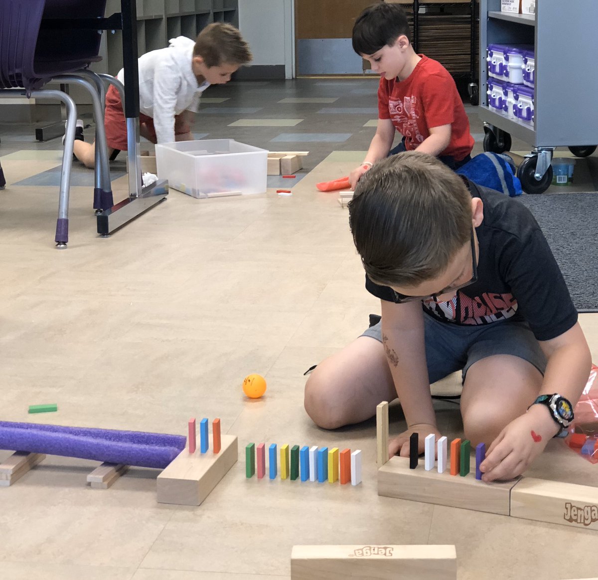 ToddLaVogue's tweet photo. Tinker Lab: kindergarten engineers today displaying design process, productive risk taking and troubleshooting skills! #MakerEd #beyondrubrics https://t.co/7enMiWYbQF