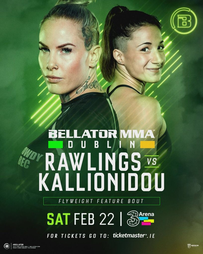 RowdyBec's tweet photo. Watch me throw these hands February 22nd ☘️🇮🇪 @BellatorMMA  Dublin! #bellatormma #bellator #mma #rowdybec https://t.co/sVn3vlrtUi
