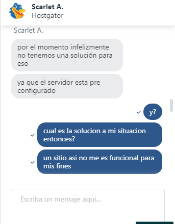 redbeorg's tweet image. Qué haces como cliente ante estas respuestas por parte de #Hostgator #Hosting @HostGatorES 👇