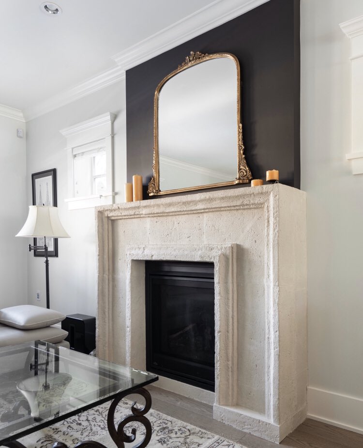 La Panne Fireplace • The mould used to create this timeless surround was taken from an antique hand-carved facade of a building in Mexico City •