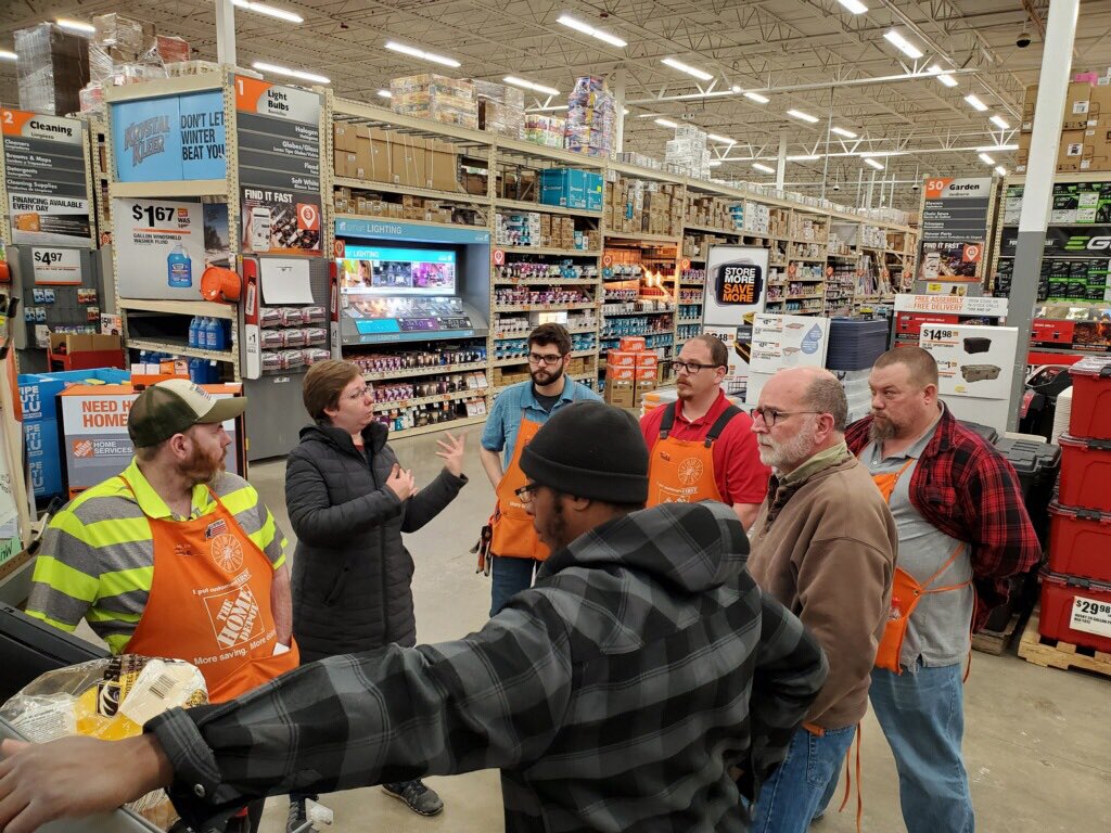 ShedStasi's tweet photo. Thank you to ASM Frank for inviting me to do a PK for 6 of the associates here in Binghamton HD 1252! Looking forward to coming back next Tuesday for more training opportunities! @Gentile4Mark @HomeDepot https://t.co/dgc2rBxUox