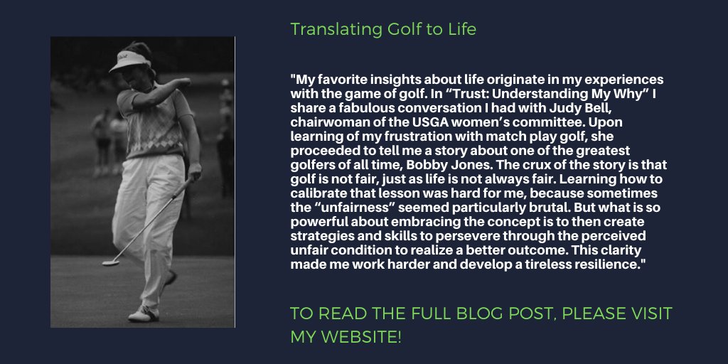 In this week's #blog post I discuss translating #golf to #life. To learn more about my #journey, please visit my website!

trustunderstandingmywhy.com/2020/02/17/tra…

#WritingCommunity #LPGA #trust #persevere