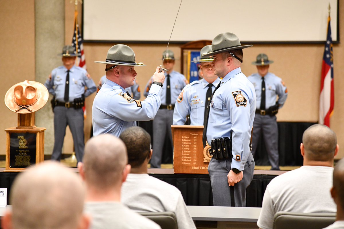 GSP_Troop_B's tweet photo. The 109th Trooper School was sworn in this morning during opening ceremonies. Good luck 109th!!#bigblue #biggrey #gatrooper #gsp #109th #trooper @ga_dps https://t.co/VcraPjQgon